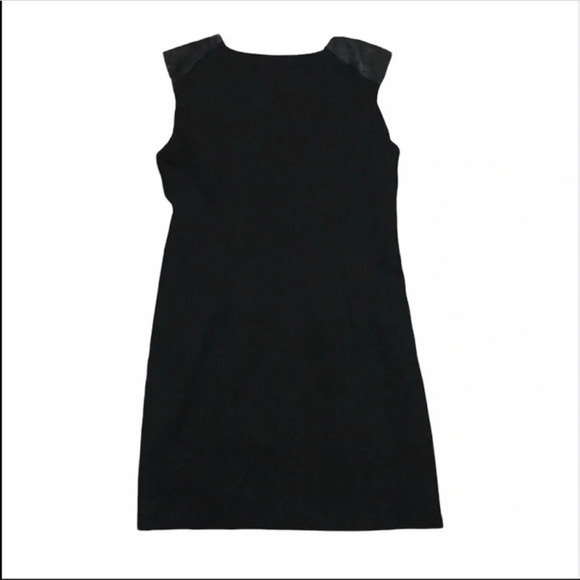 Zara Basic Black Dress Lamb Leather Shoulder Size Medium - Picture 4 of 6